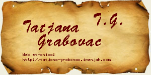 Tatjana Grabovac vizit kartica